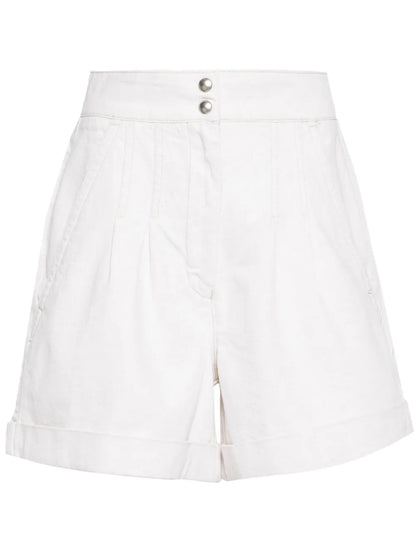 Pleat-Detailing Twill Shorts