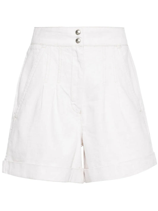 Pleat-Detailing Twill Shorts