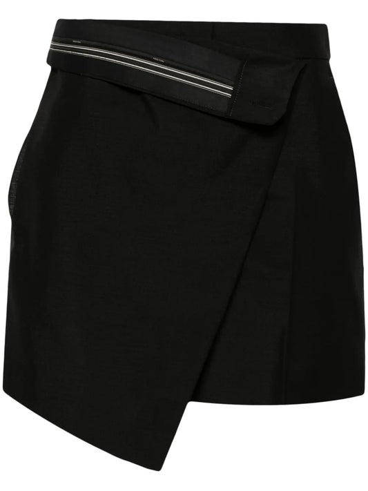 Folded-Waist Wrap Shorts