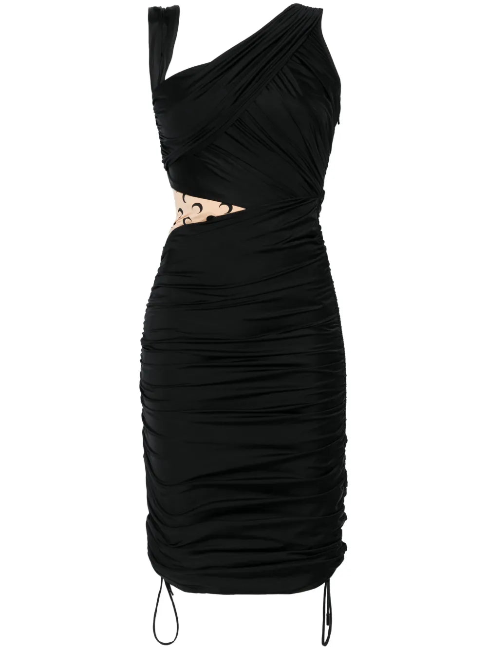 Draped Jersey Midi Dress