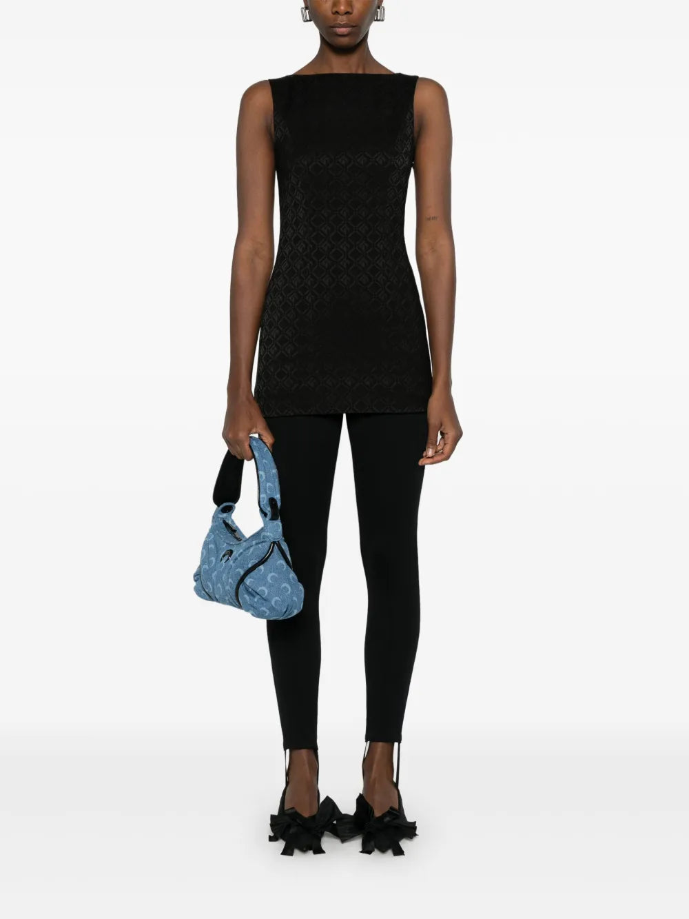 Moon Diamond-Jacquard Mini Dress