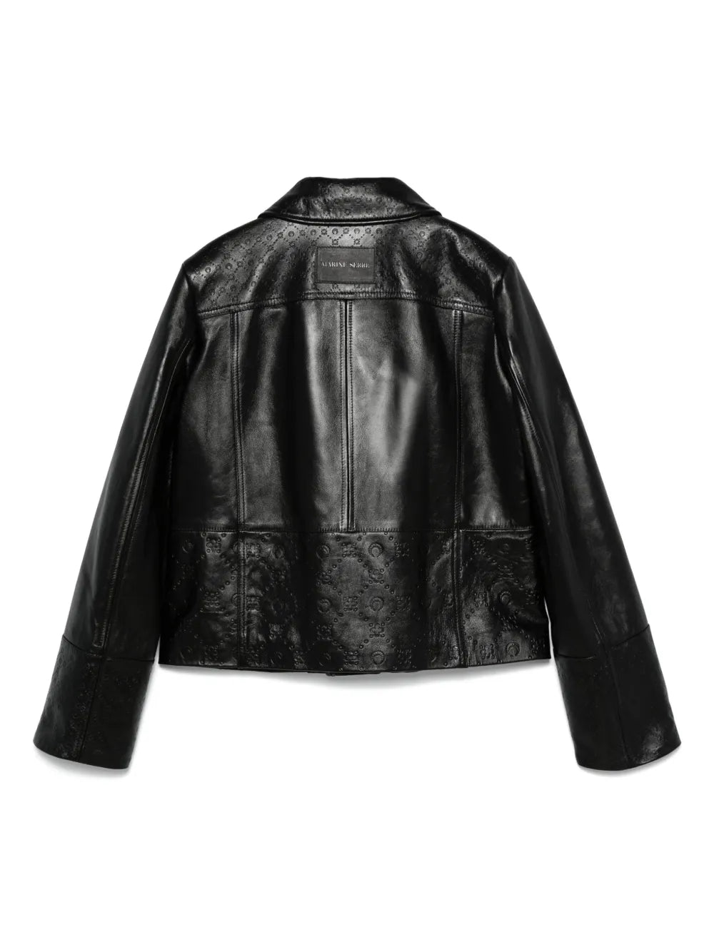 Moonogram-Embossed Leather Jacket