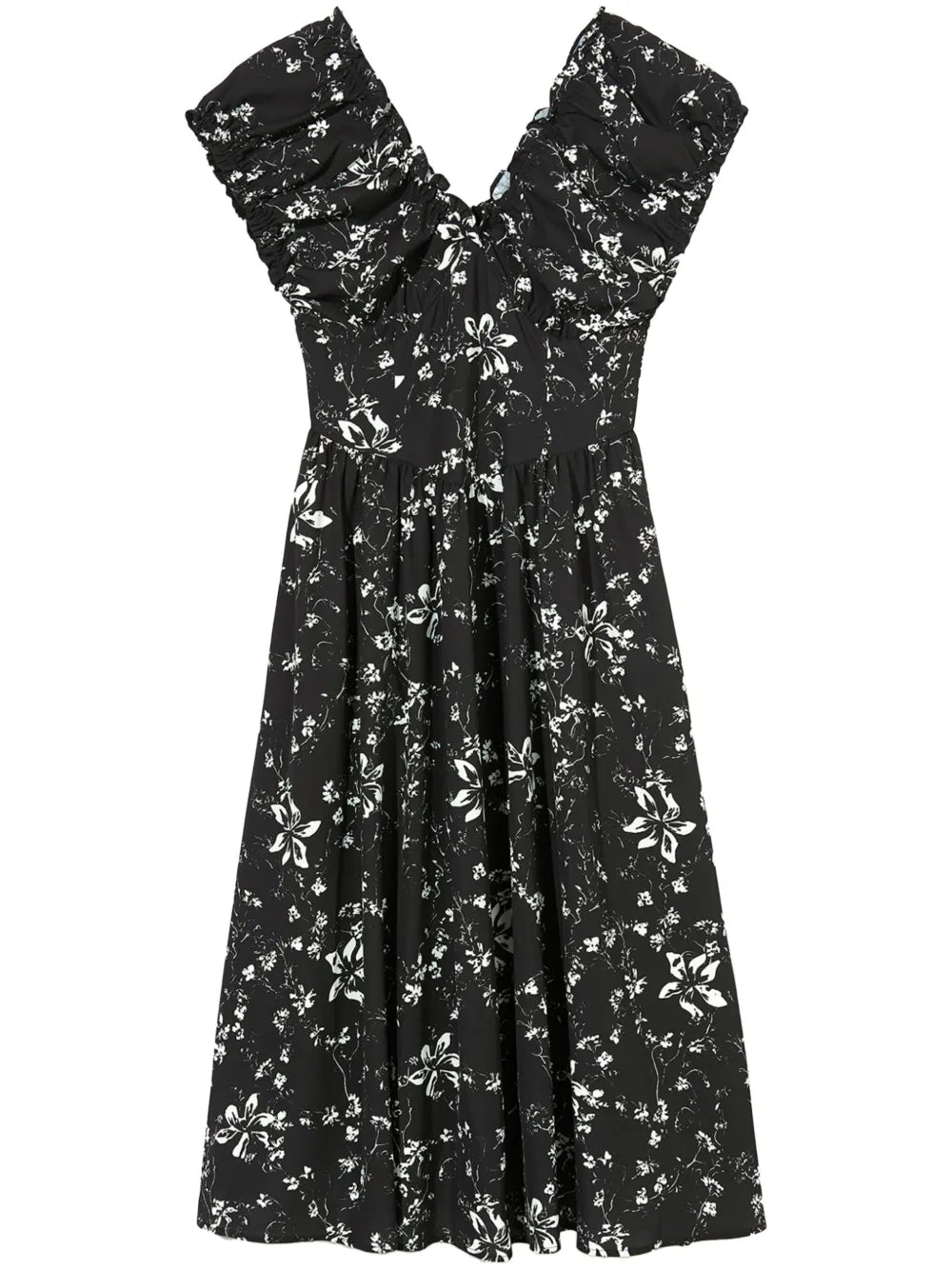 Floral-Print Midi Dress
