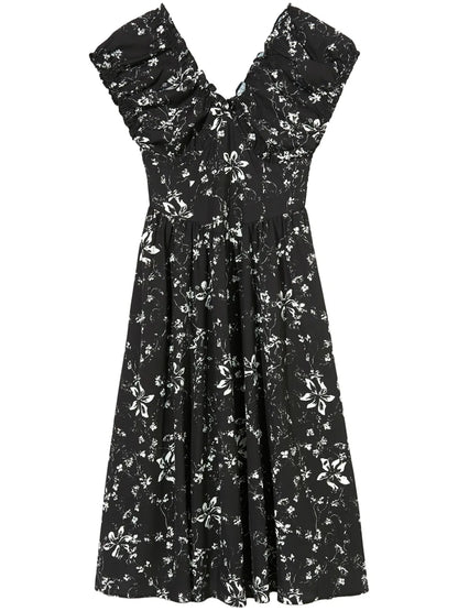 Floral-Print Midi Dress