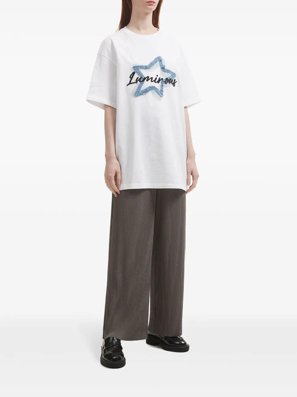 Ribbed Wide-Leg Trousers