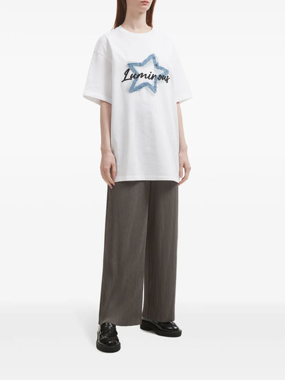 Ribbed Wide-Leg Trousers