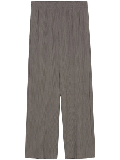 Ribbed Wide-Leg Trousers