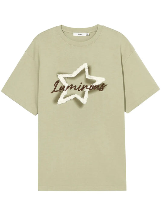 Star-Appliquéd Cotton T-Shirt