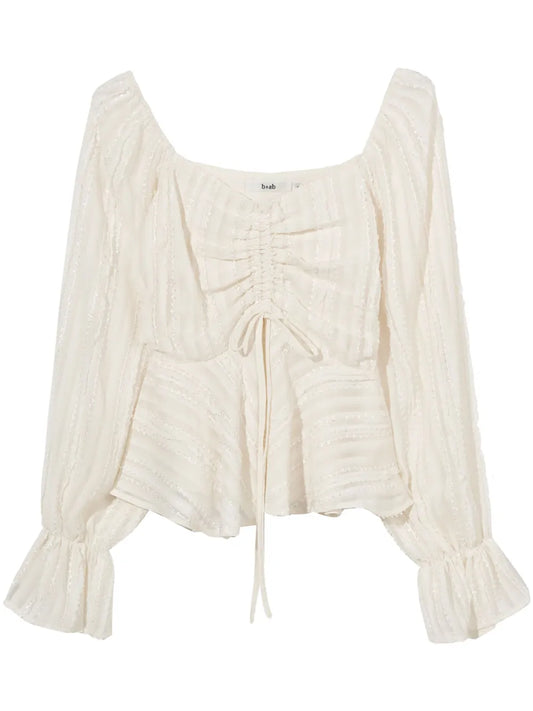 Ruffled Peplum Blouse