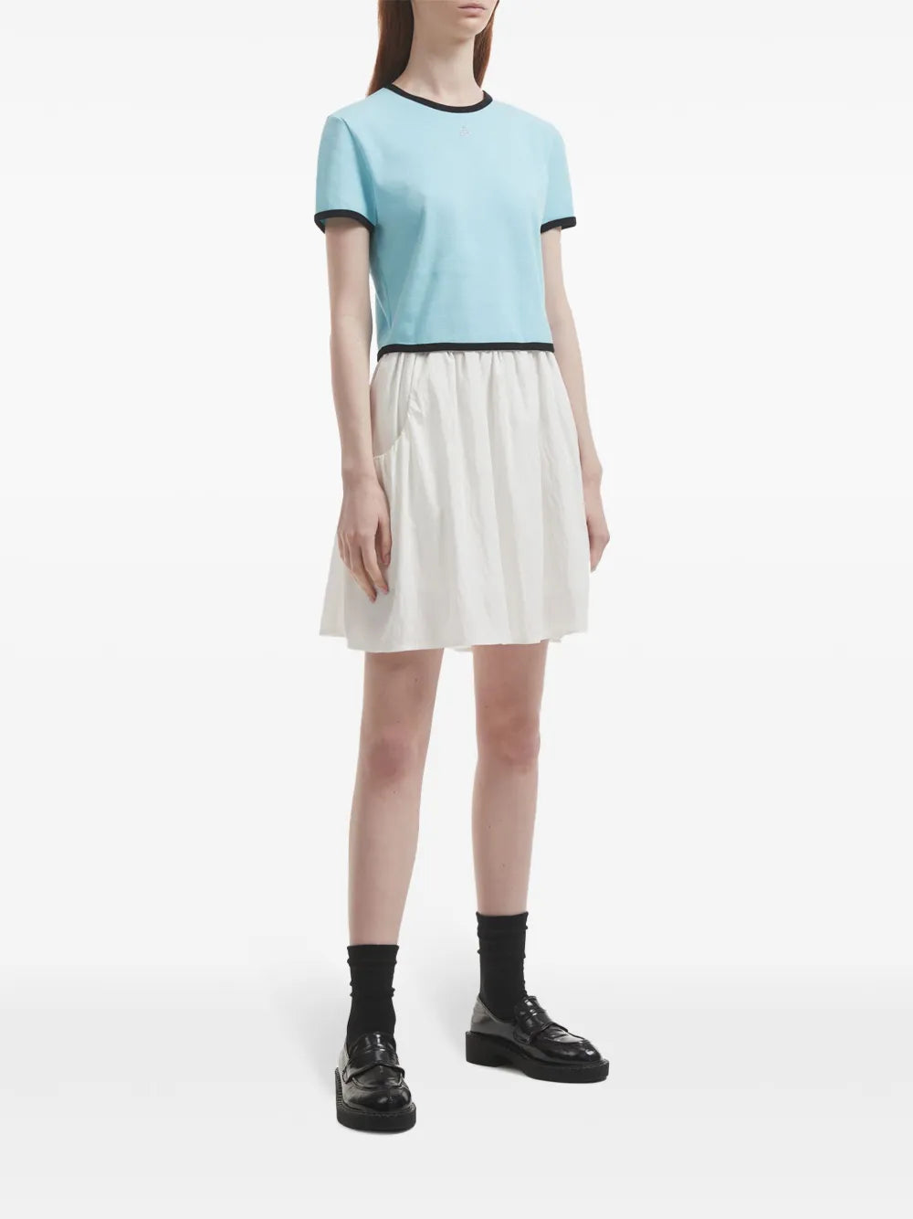 Textured A-Line Miniskirt