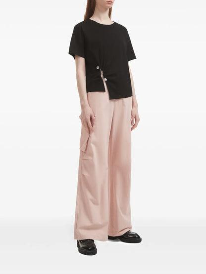 Twisted Cargo Pleat-Knee Trousers
