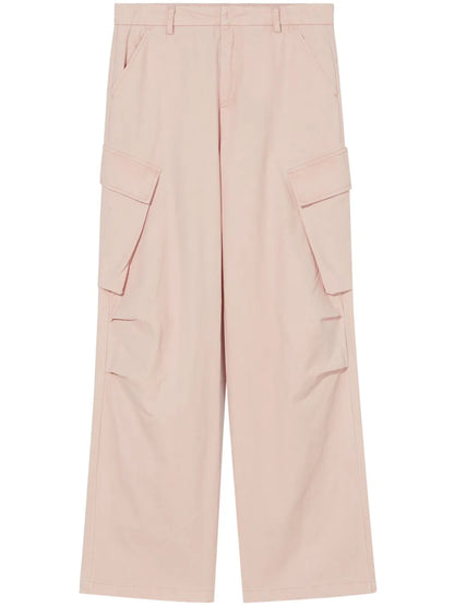Twisted Cargo Pleat-Knee Trousers