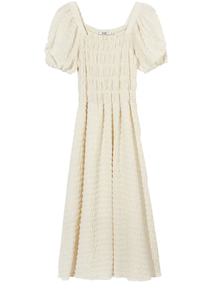 Smocked Midi Dress