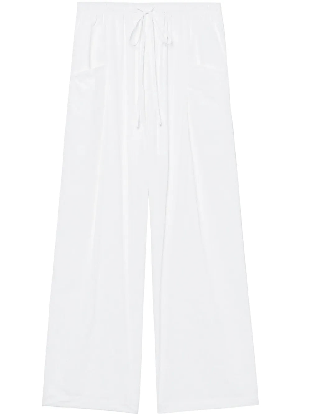 Drawstring-Waist Wide-Leg Trousers