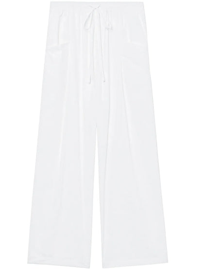 Drawstring-Waist Wide-Leg Trousers
