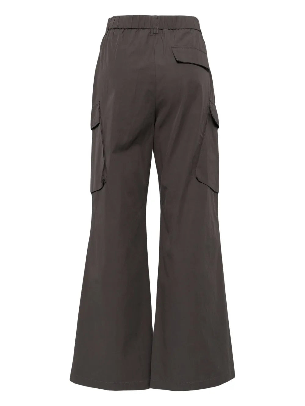 Flared Cargo Cotton Trousers
