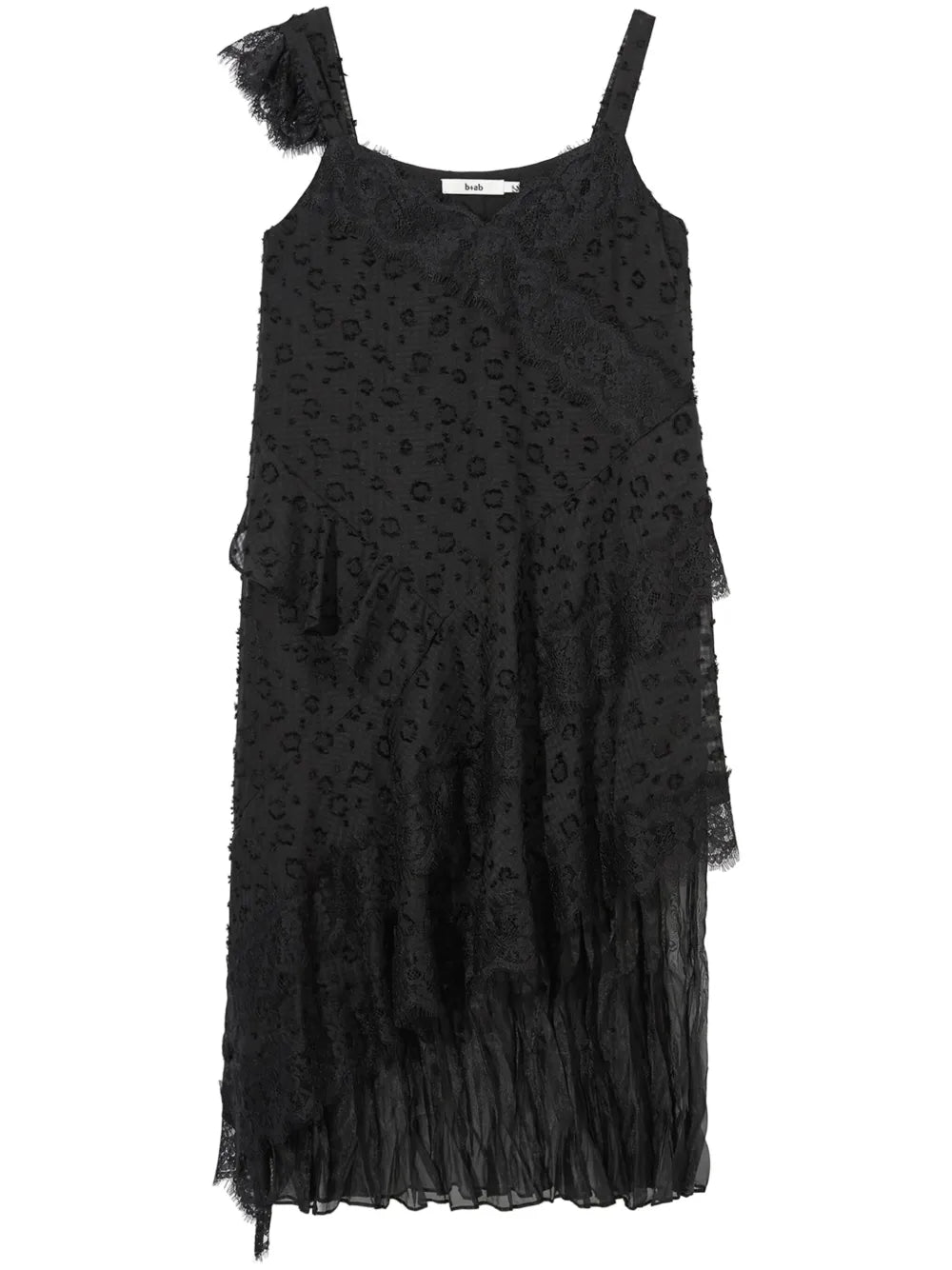 Lace-Trimmed Midi Dress