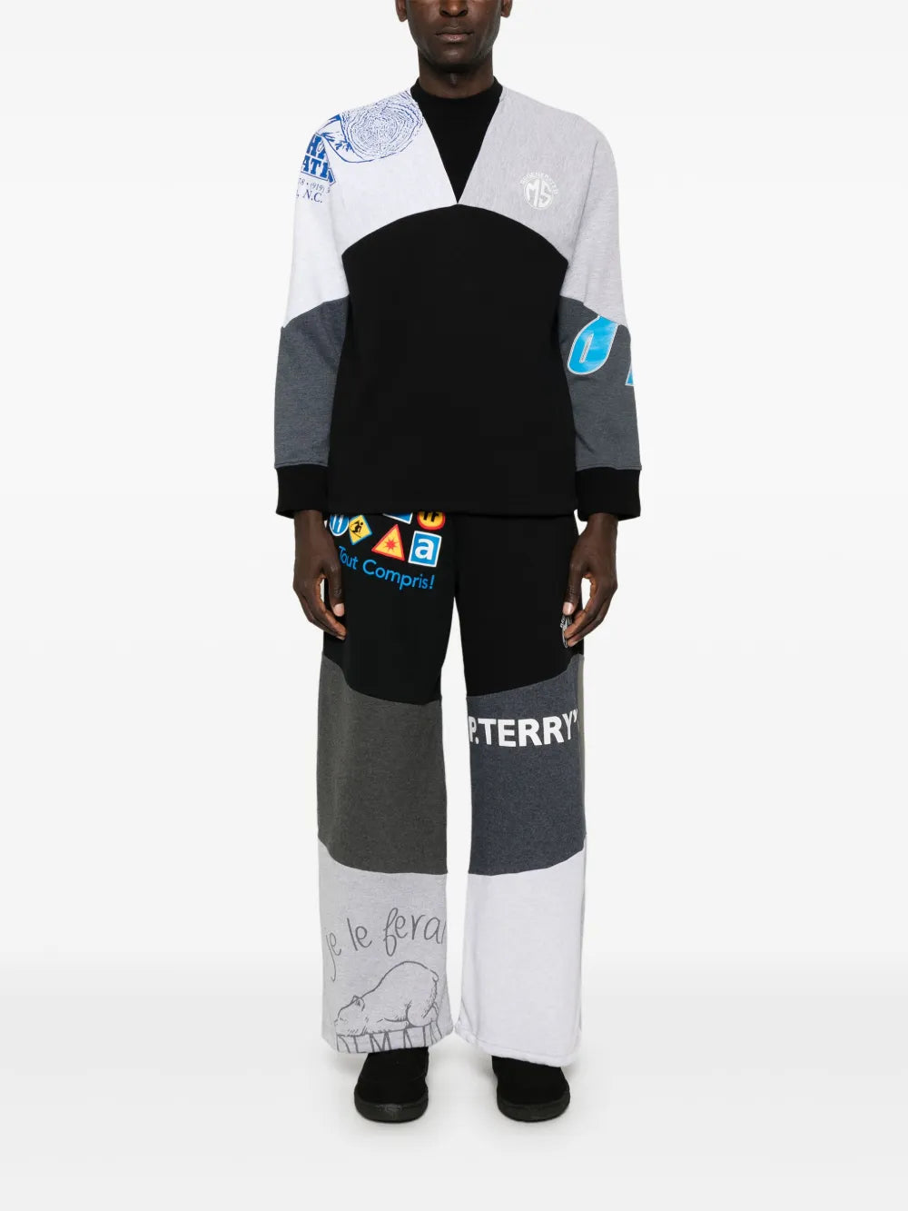 Upcycled Graphic-Print Sweatshirt