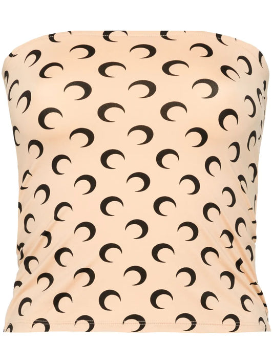 Moon Printed Tube Top