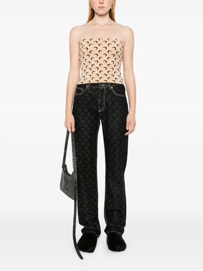 Moon Printed Tube Top