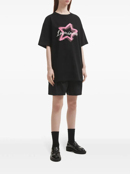 Star-Appliquéd Cotton T-Shirt
