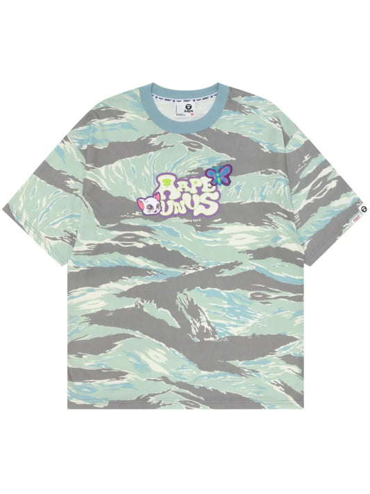Camouflage-Print Cotton T-Shirt