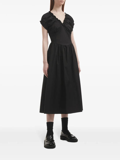 V-Neck Midi Dress