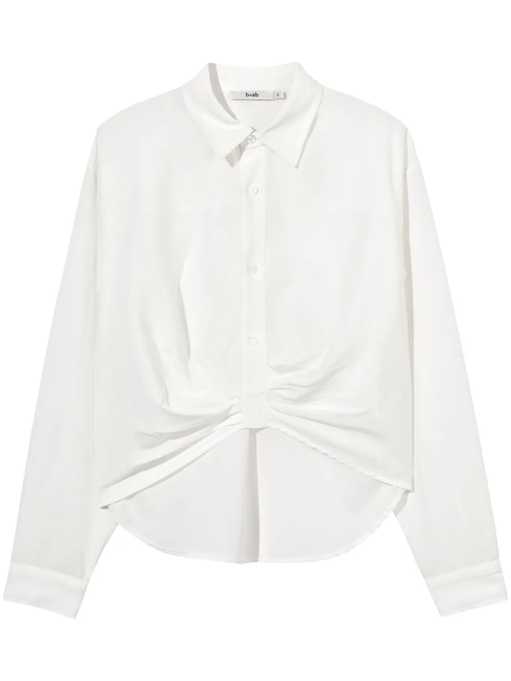 Gathered-Detail Long-Sleeve Shirt