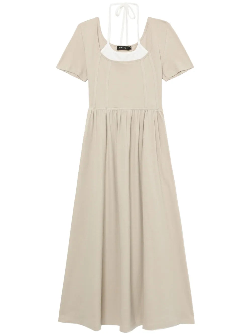 Layered Halterneck Midi Dress