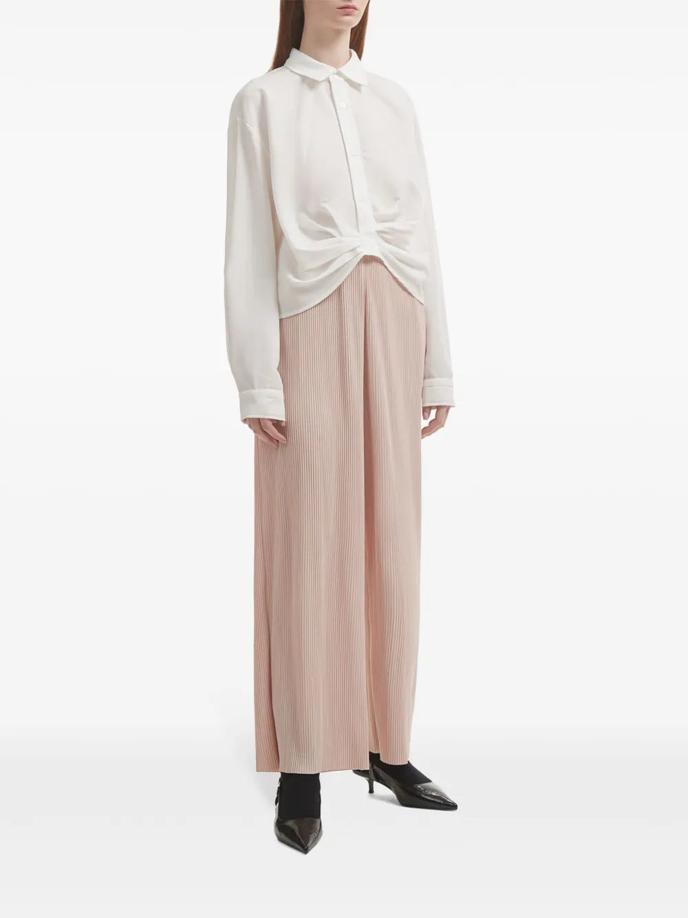Ribbed Wide-Leg Trousers