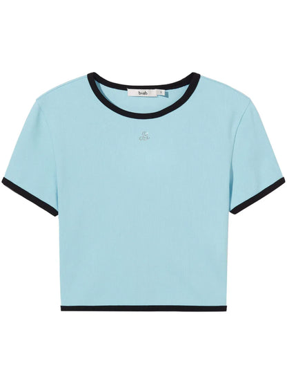 Crystal-Embellished Cropped Top