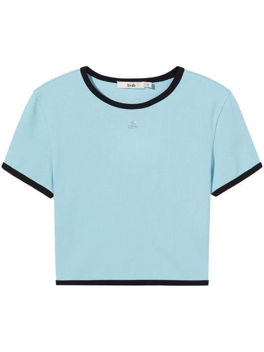 Crystal-Embellished Cropped Top