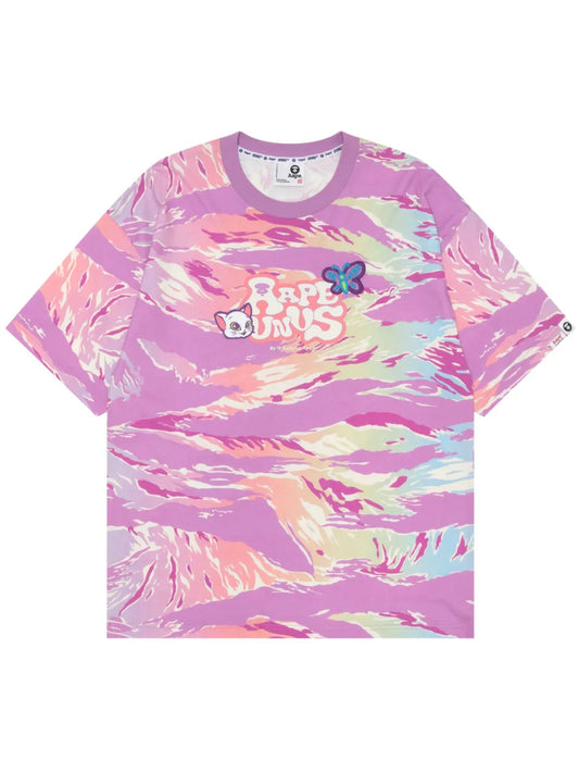 Camouflage-Print Cotton T-Shirt