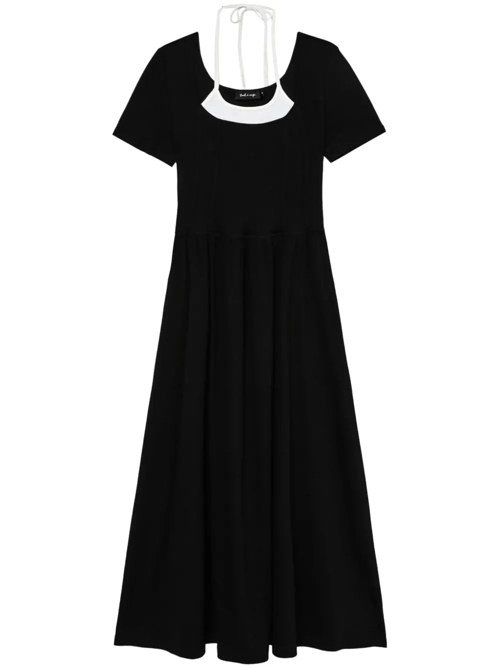 Halterneck Layered Midi Dress