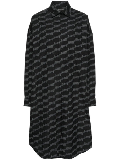 Logo-Print Shirt Dress