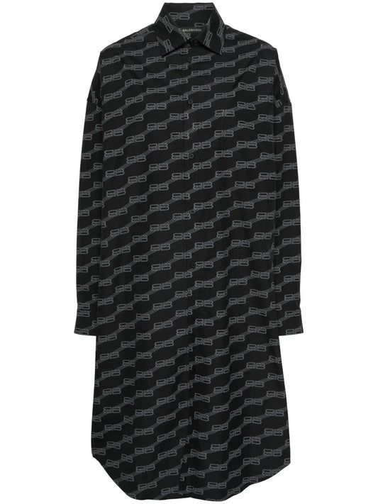 Logo-Print Shirt Dress
