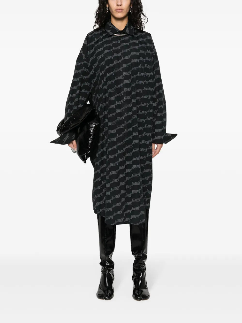Logo-Print Shirt Dress