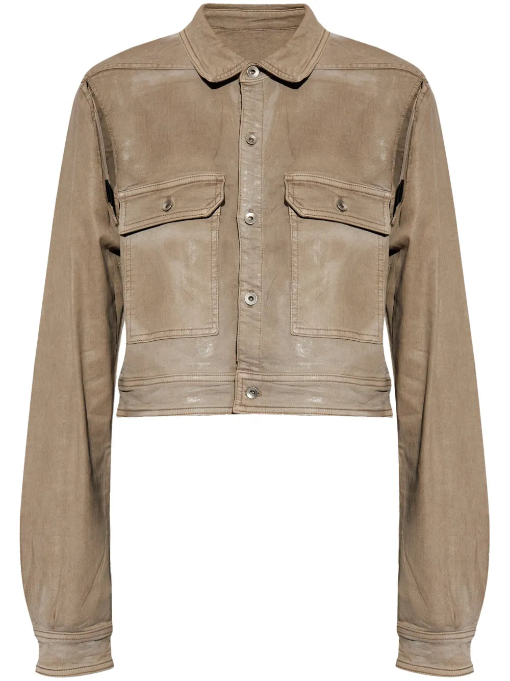 Cut-Out Foiled Denim Jacket