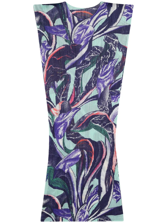 Tardivo Plissé Midi Dress