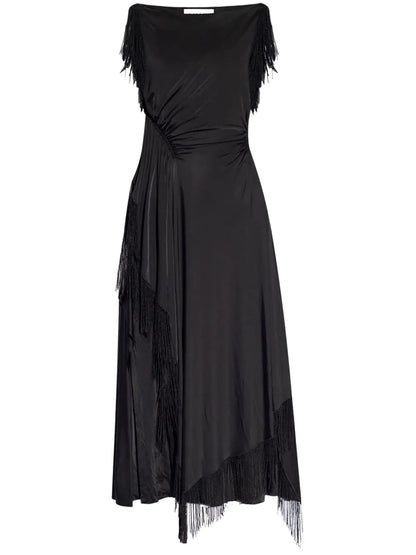 Embroidered-Detailing Midi Dress