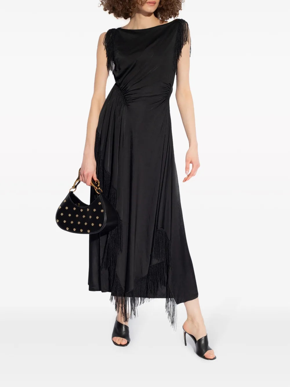 Embroidered-Detailing Midi Dress