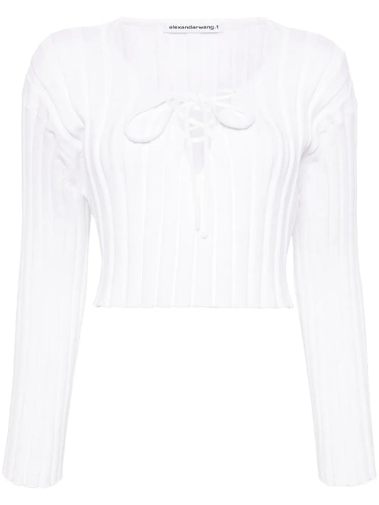 Cropped Ribbed Sweater