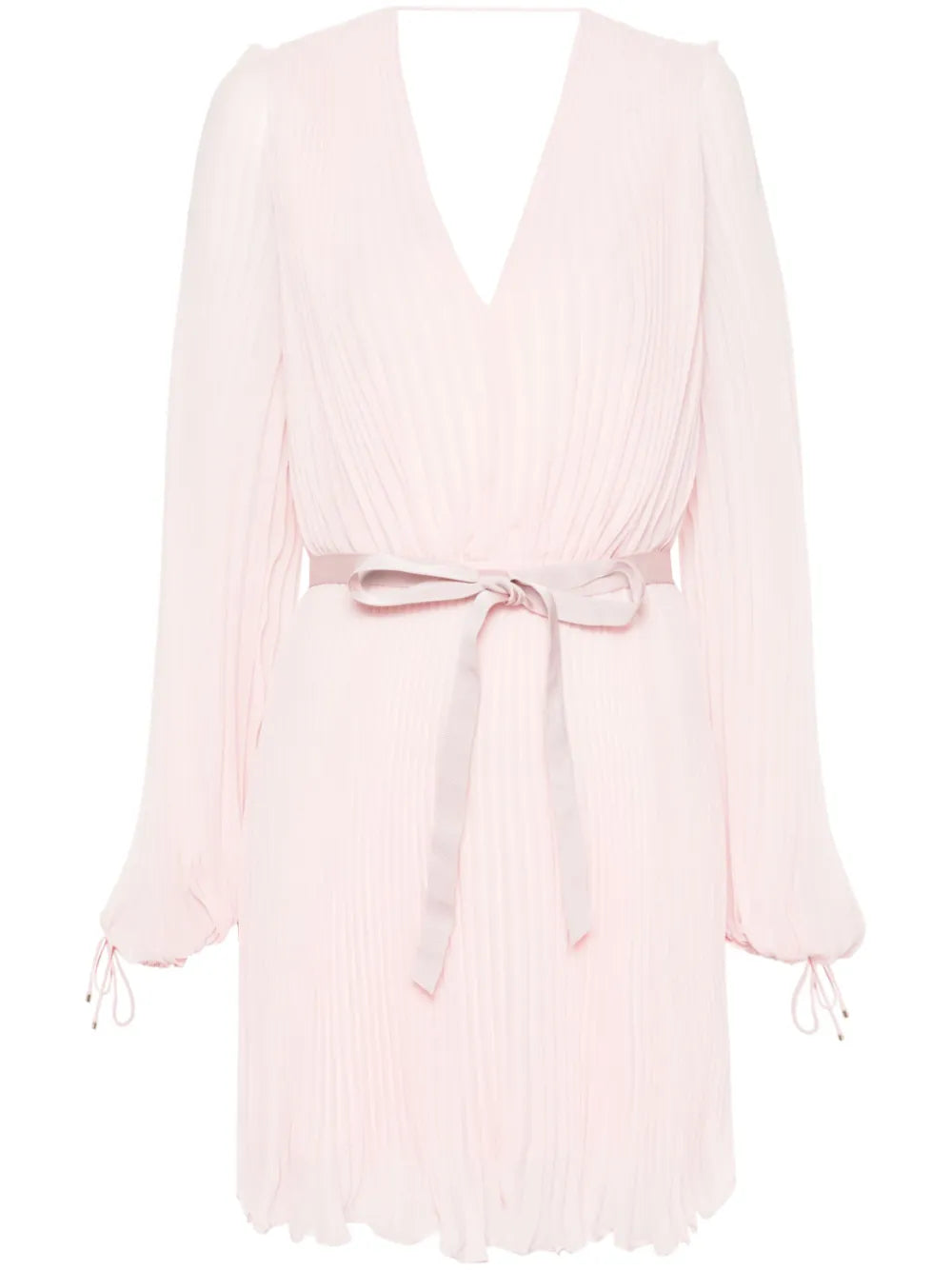 Fully-Pleated Chiffon Mini Dress