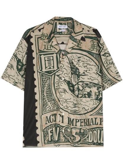 Abstract-Print Cotton Shirt