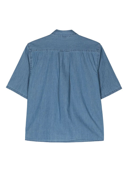 Spread-Collar Chambray Shirt