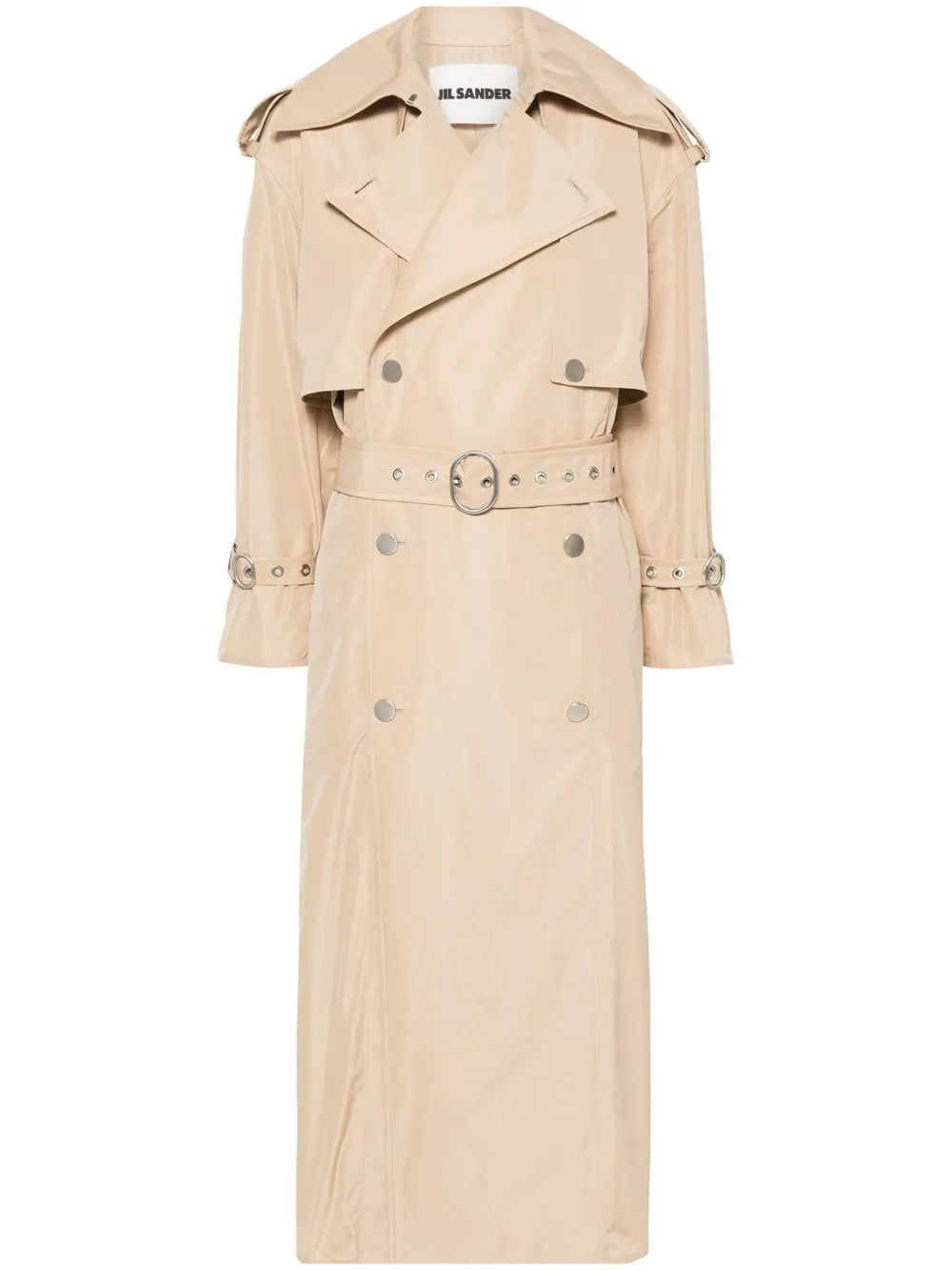 Textured Belted Trench Coat