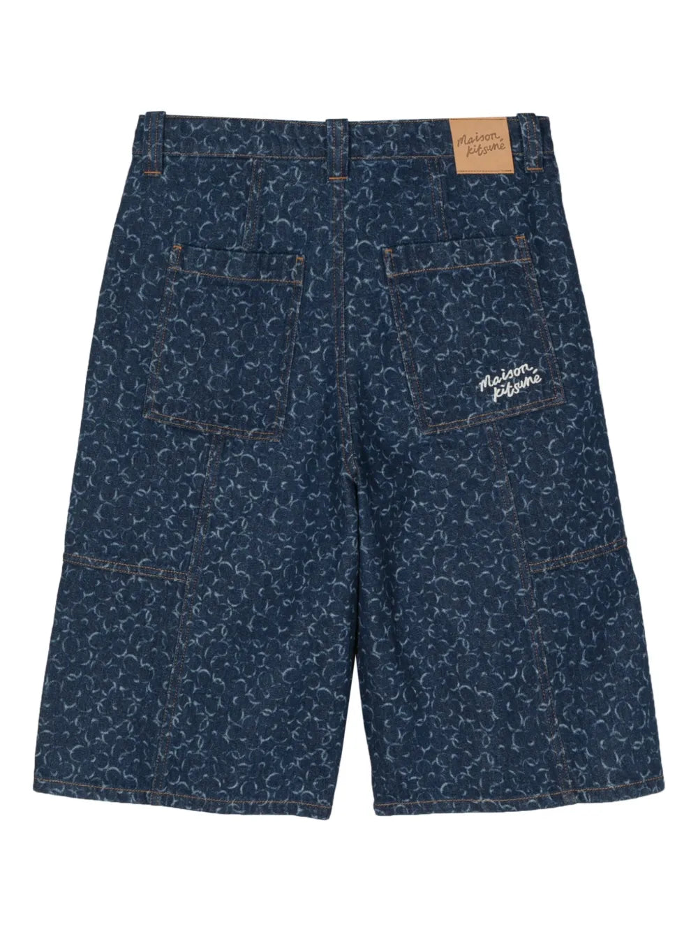 Floral-Print Denim Shorts