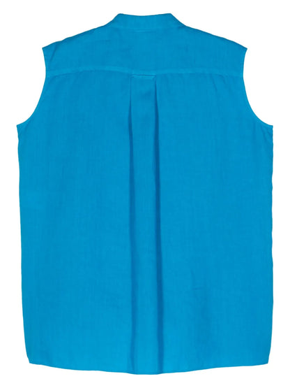 Sleeveless Linen Shirt