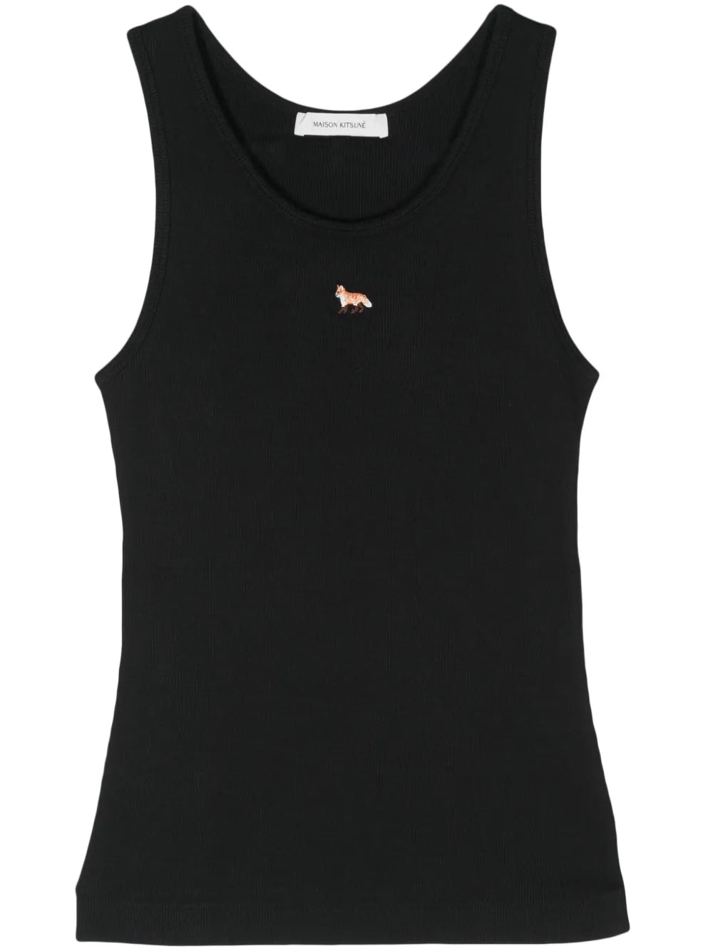 Fox-Motif Ribbed Tank Top