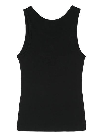 Fox-Motif Ribbed Tank Top